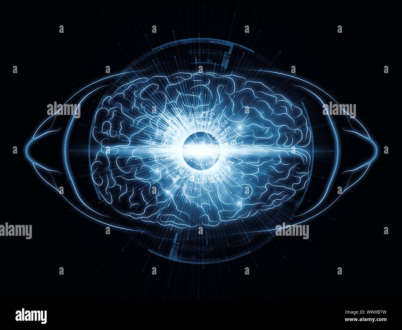 L'abstraction artistique sur le thème de l'intelligence, la conscience ...