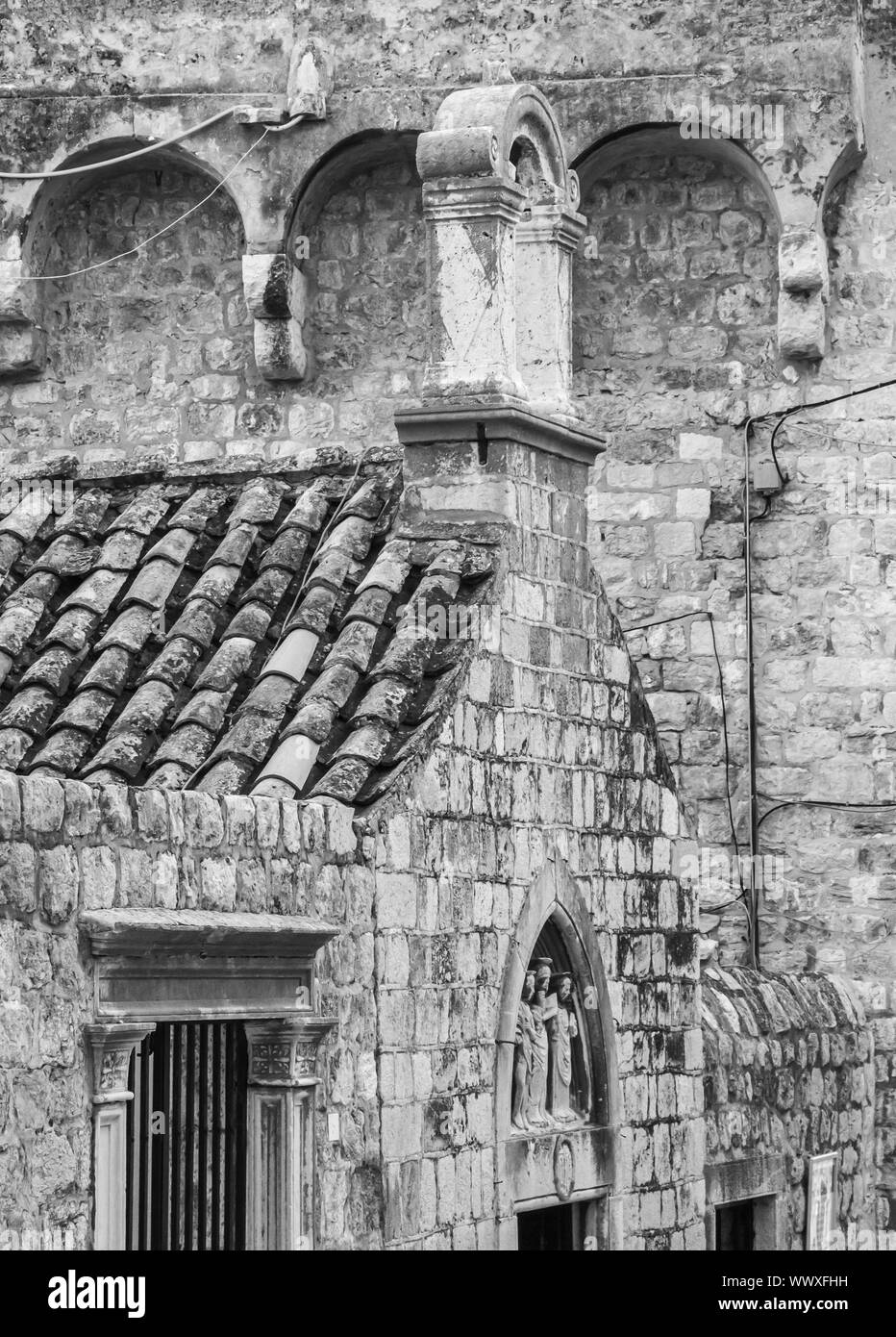 Petite Église de l'Annonciation, la vieille ville de Dubrovnik Banque D'Images