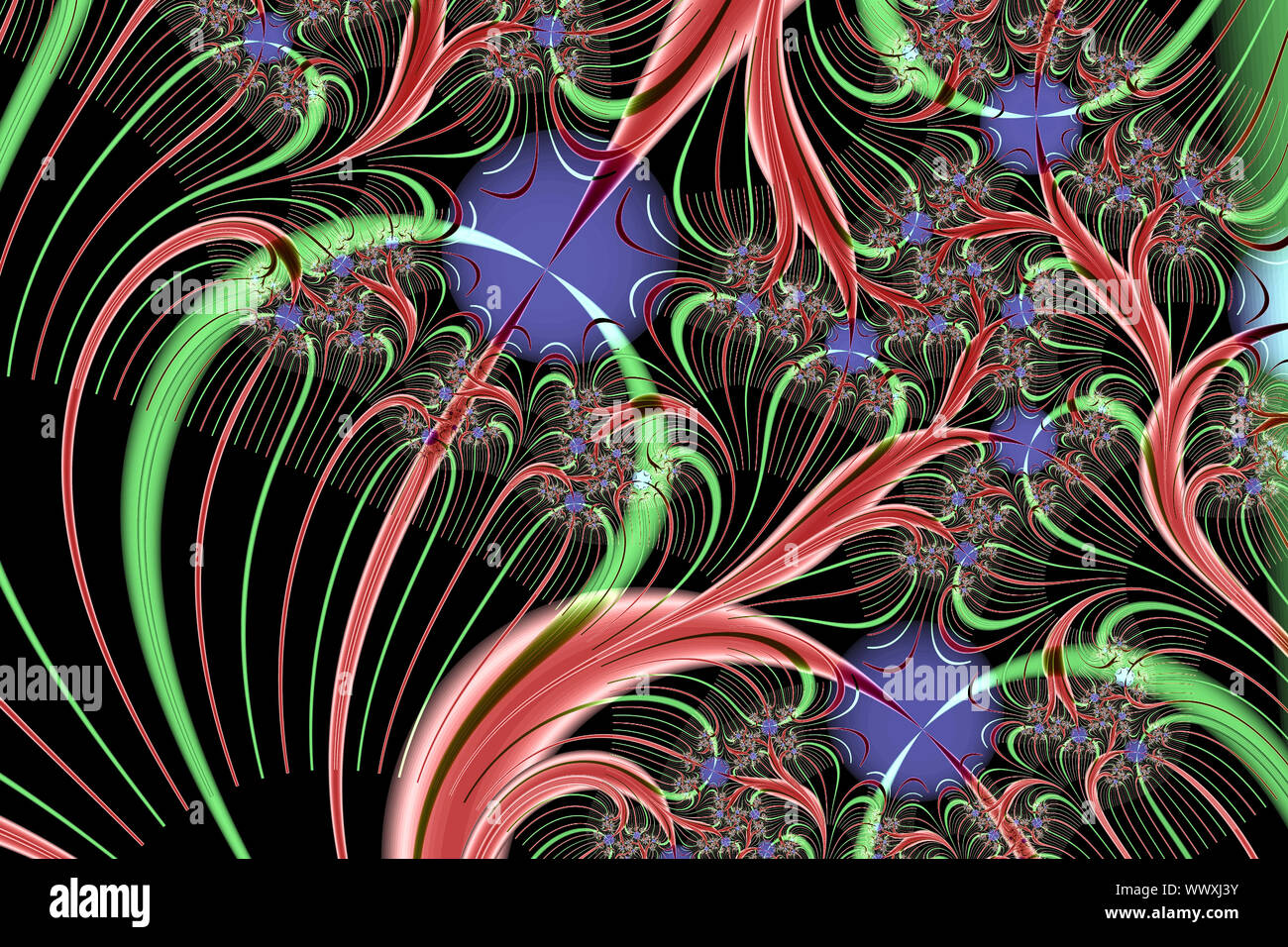 Image fractale : le modèle complexe dans un style oriental. Banque D'Images