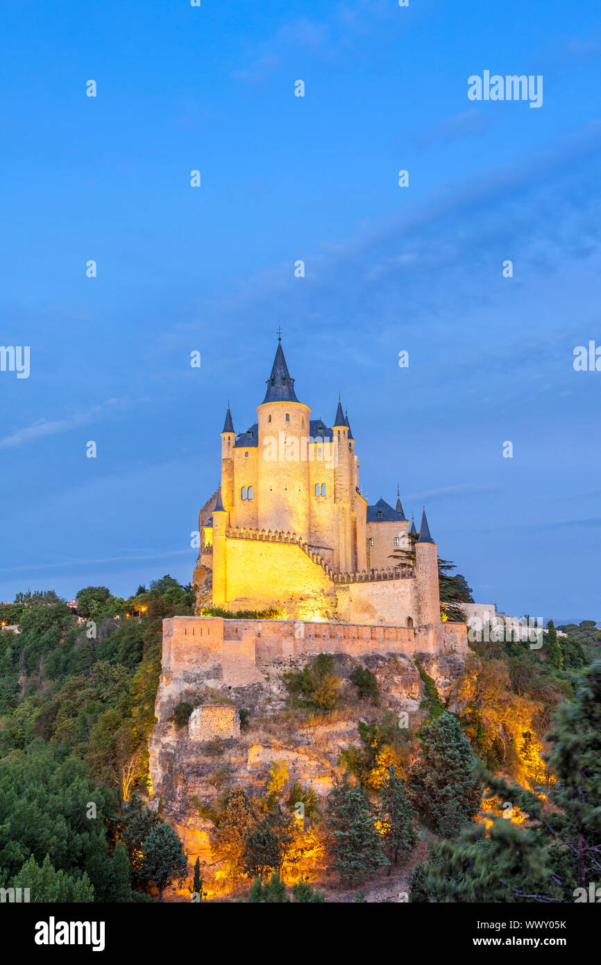 Alcázar de Segovia, Ségovie, Espagne Banque D'Images