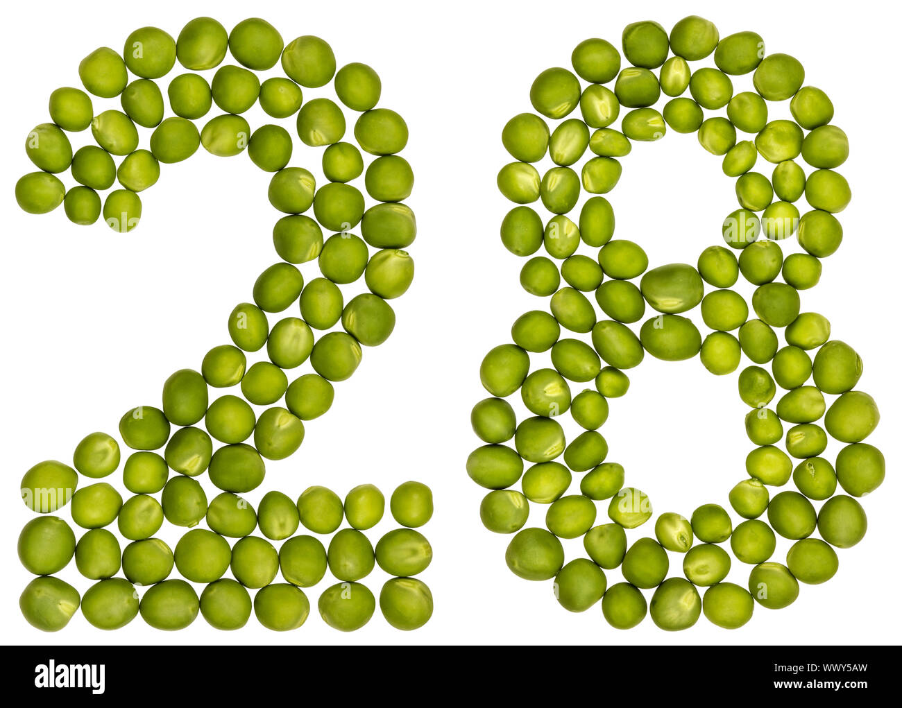 Numeral 28 Twenty Eight Isolated Banque D Image Et Photos Alamy