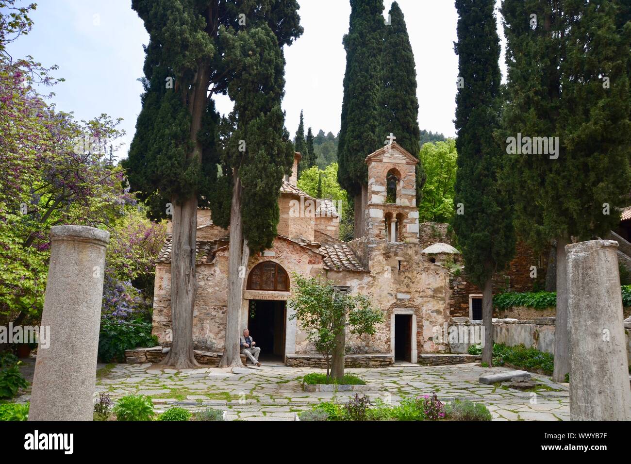 Monastère de Kaisariani, Athènes Banque D'Images