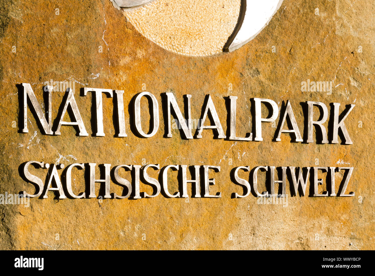 Conseil de l'information Parc National Suisse Saxonne Stein Banque D'Images