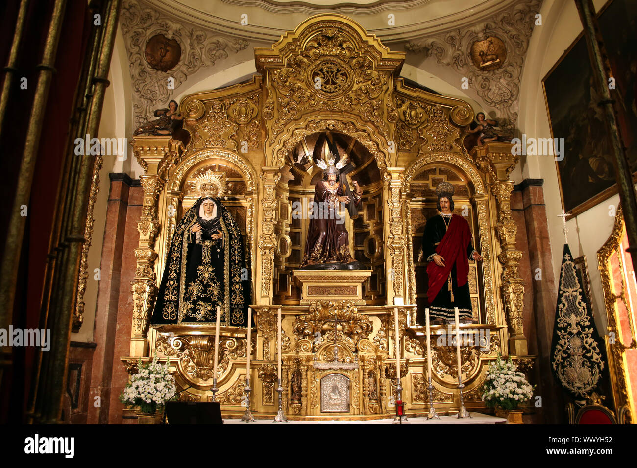 L'église paroissiale de Saint Nicolas de Bari - Autel en sacrement Chapelle Banque D'Images