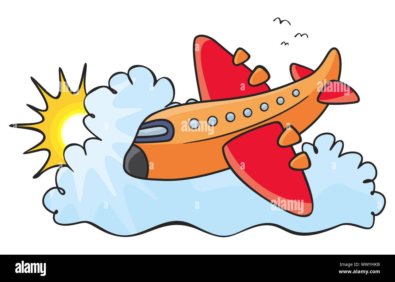 Avion Orange Banque D'Images