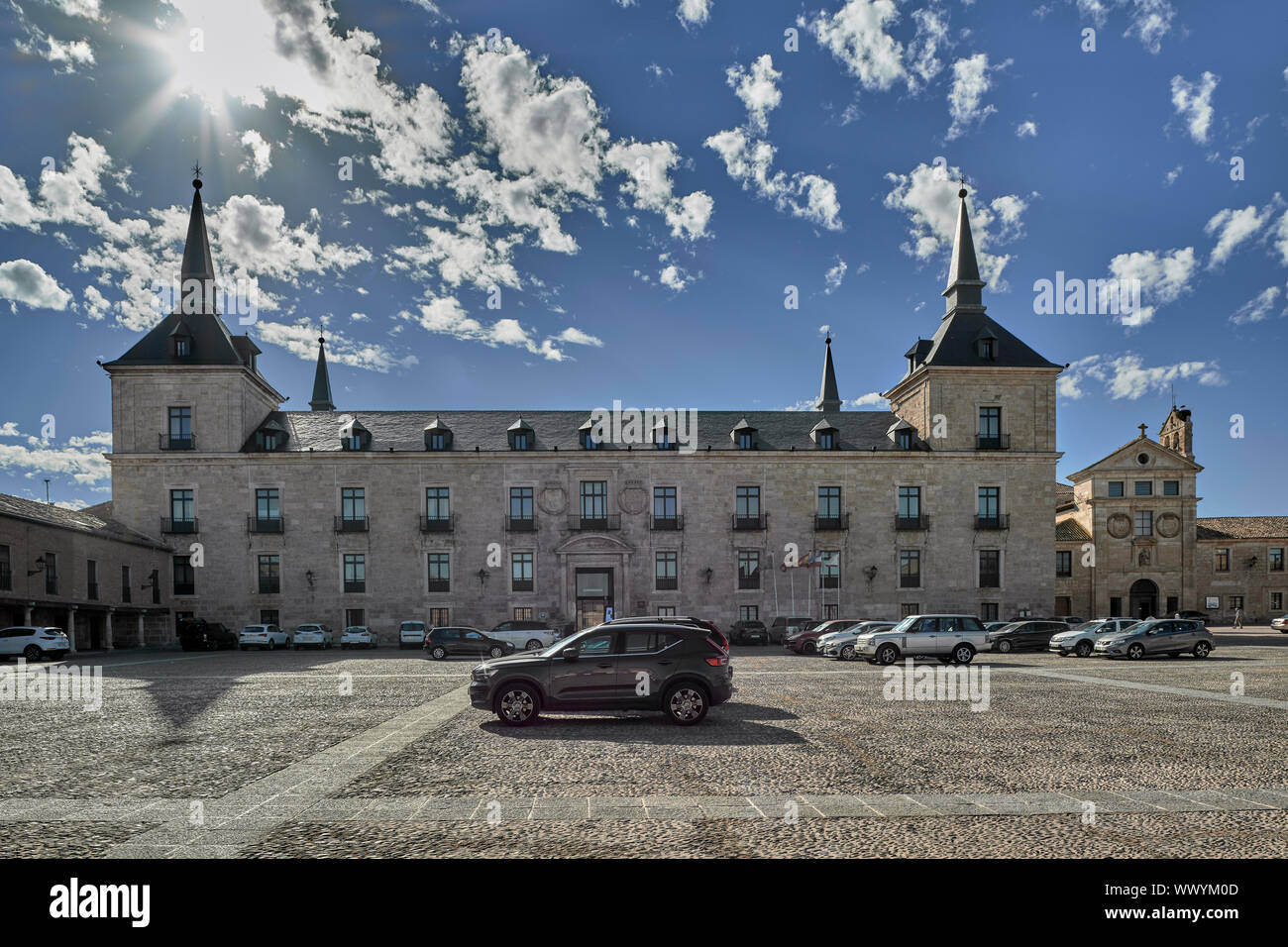 Palais Ducal de Lerma, Burgos, León, à partir de la 17e siècle transformé en l'un des Paradores de tourisme national de la chaîne publique espagnole Banque D'Images