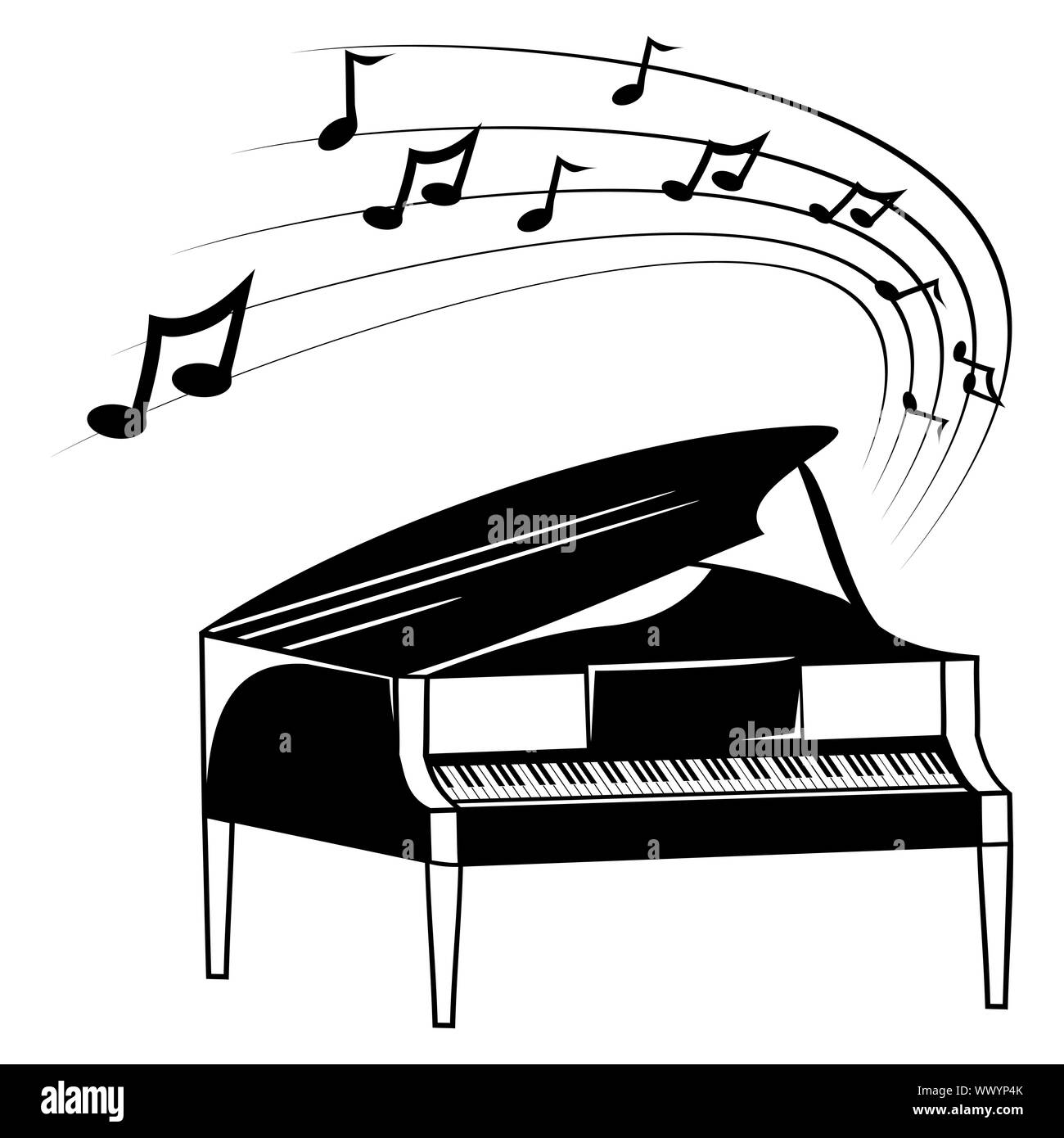 Les notes de musique et de Piano Photo Stock - Alamy