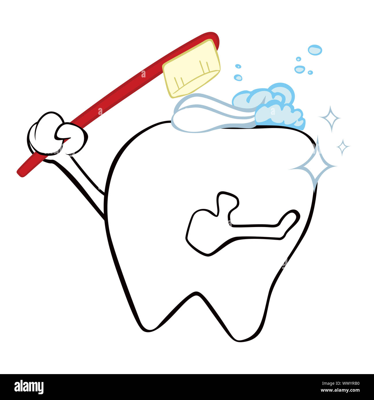 Nettoyage des dents Banque D'Images