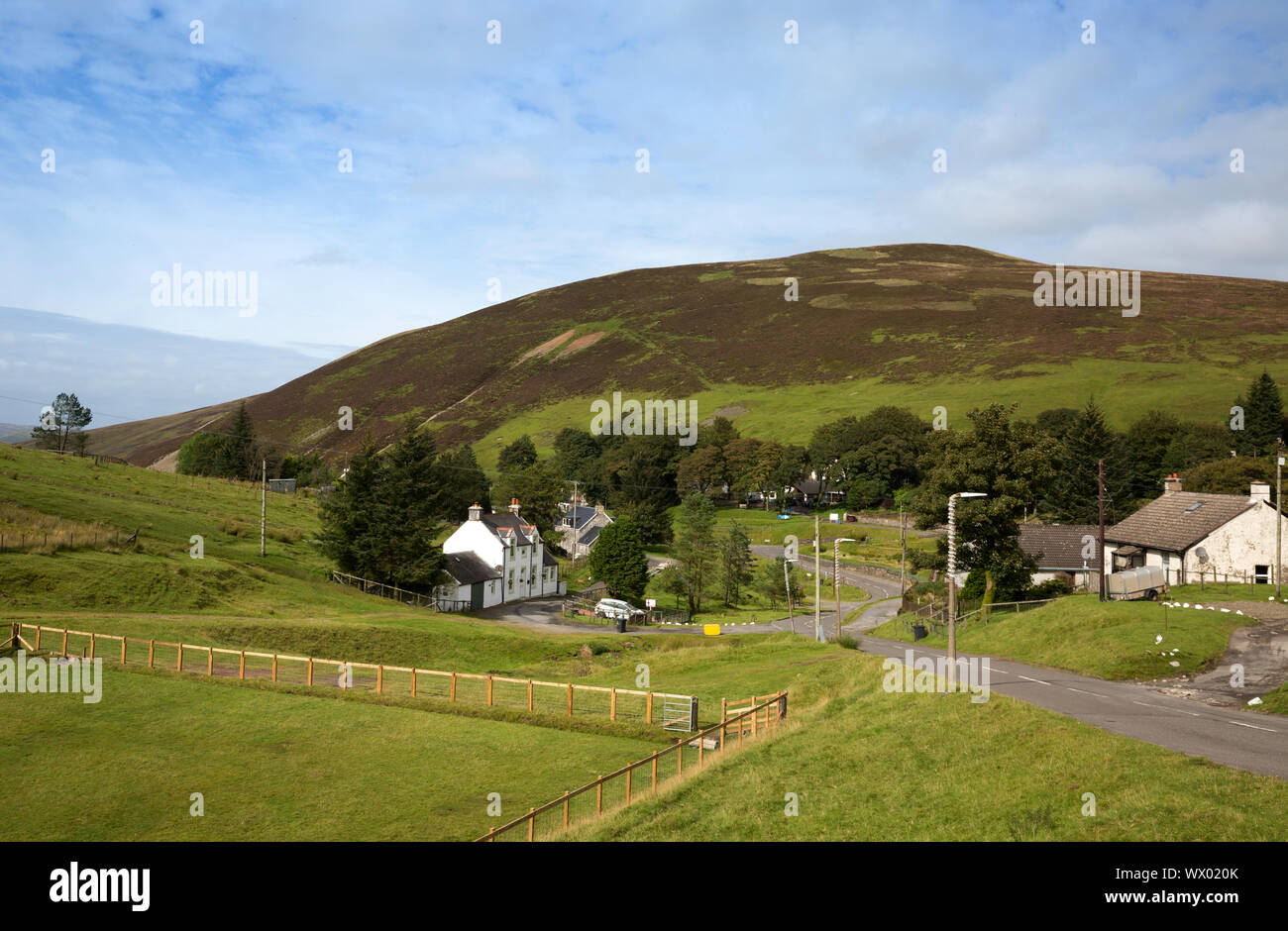 Wanlockhead le plus haut village de l'Écosse et le Royaume-Uni à 1531 pieds au-dessus du niveau de la mer Banque D'Images