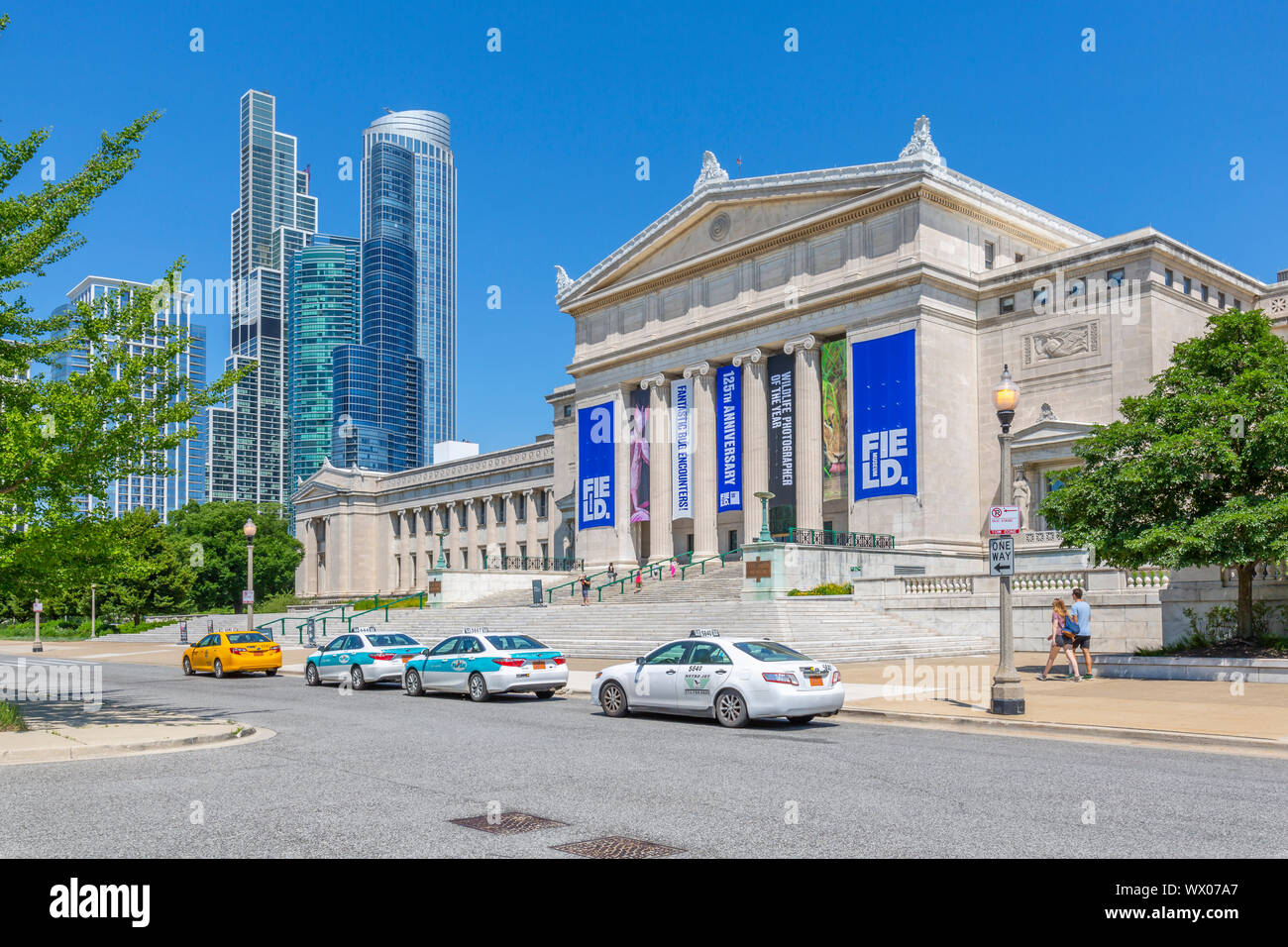 Vue sur le champ l'état de l'Art Science Museum, Chicago, Illinois, États-Unis d'Amérique, Amérique du Nord Banque D'Images