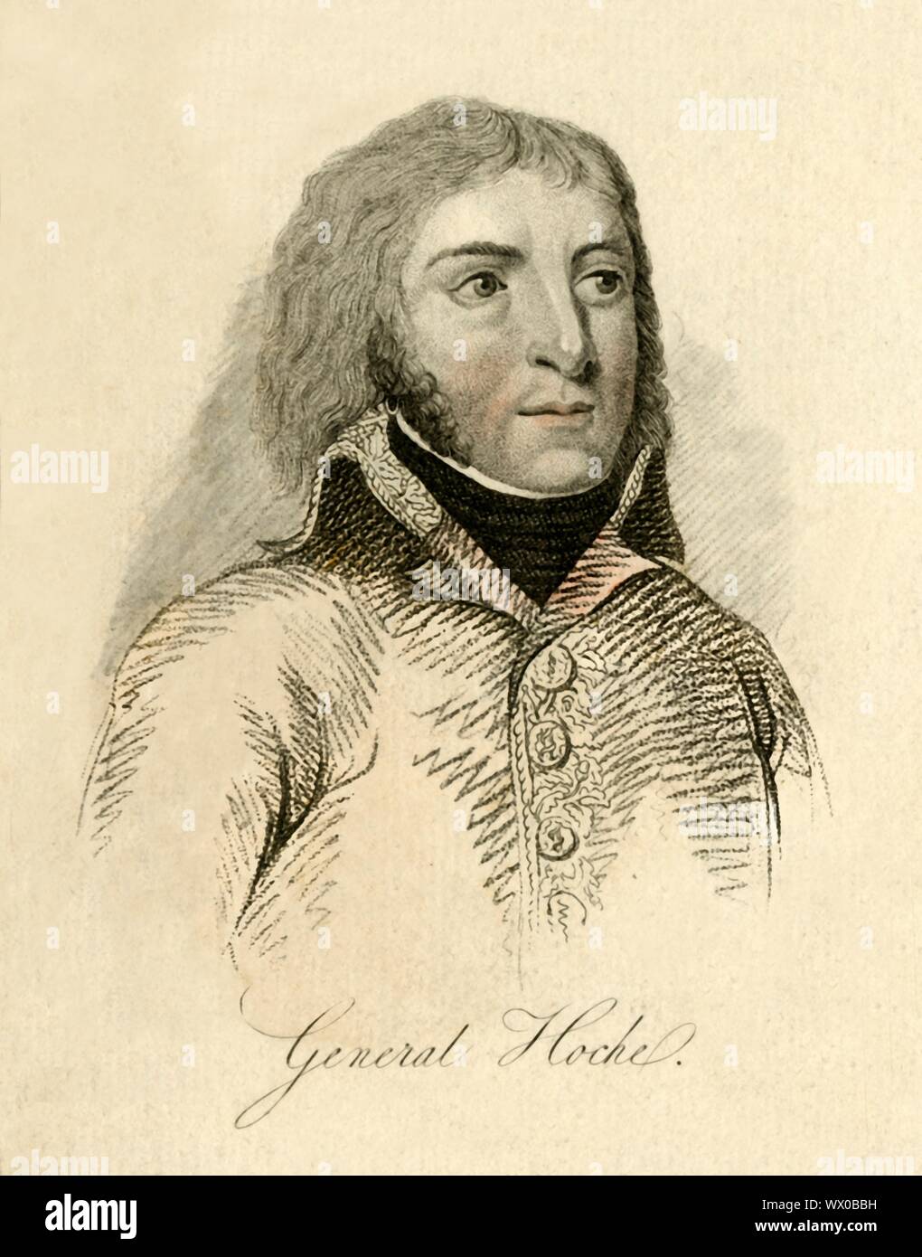 'Général Hoche", fin du xviiie siècle, (1807). Portrait de soldat français Louis Lazare Hoche (1768-1797). [M. Jones, Juillet 1807] Banque D'Images