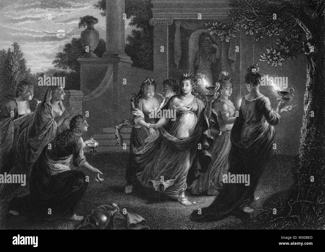 Bible biblique parabole Banque d'images noir et blanc - Alamy