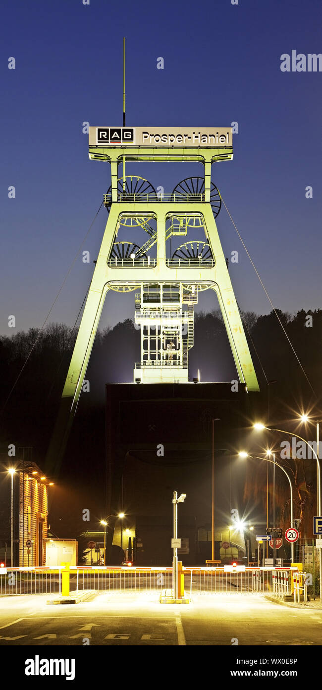 Coiffures de Prosper Haniel, la dernière mine de charbon actif dans la région de la Ruhr 2018, Bottrop, Allemagne, Europe Banque D'Images