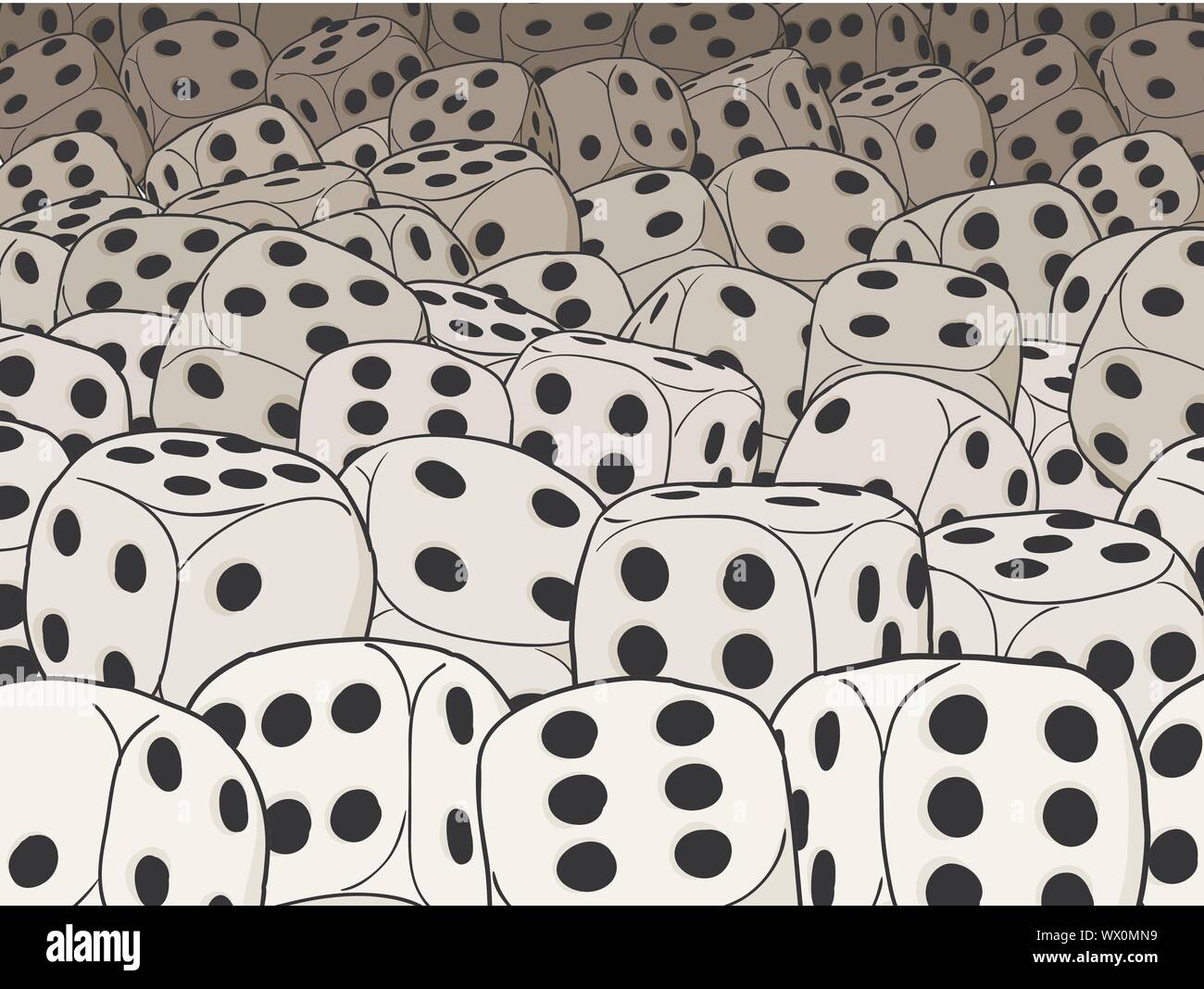 Jeu de dés - composition abstraite Illustration de Vecteur