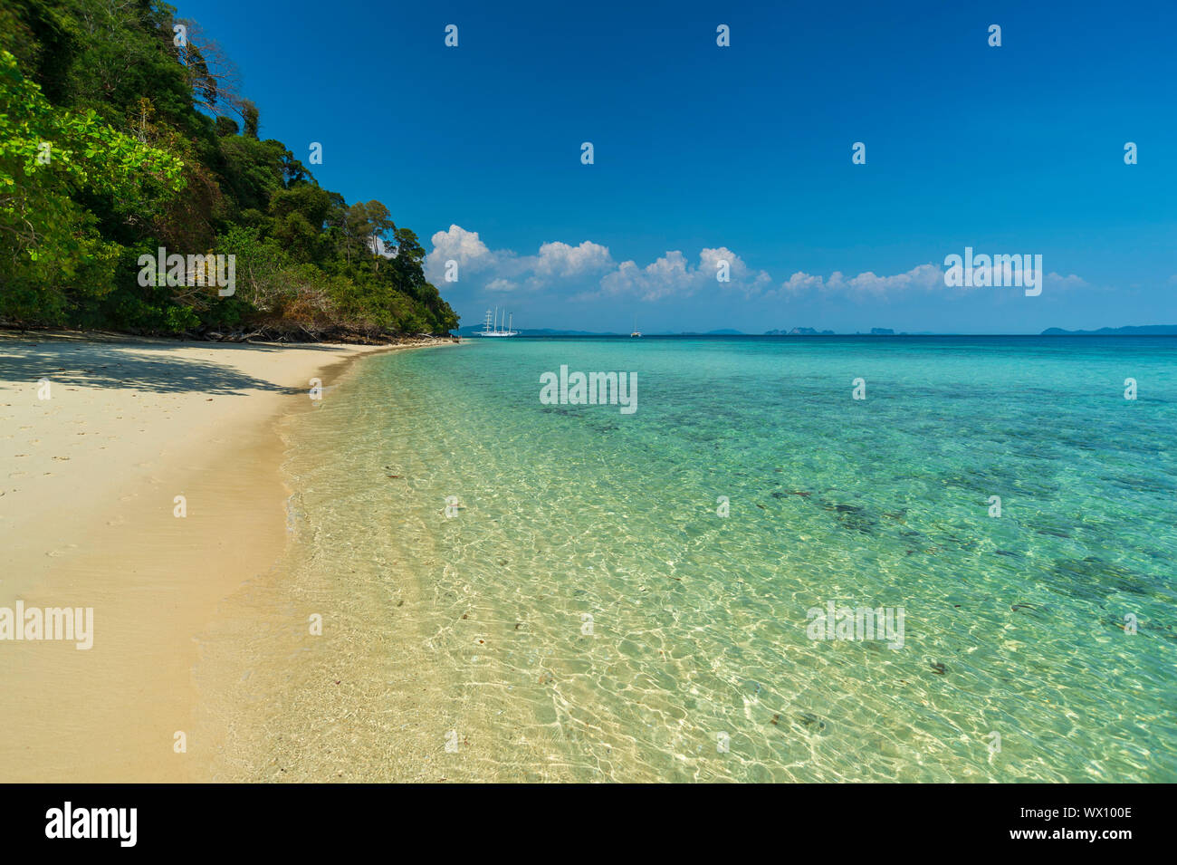 Ko Kradan tropical beach, Thaïlande, Asie du Sud, Asie Banque D'Images