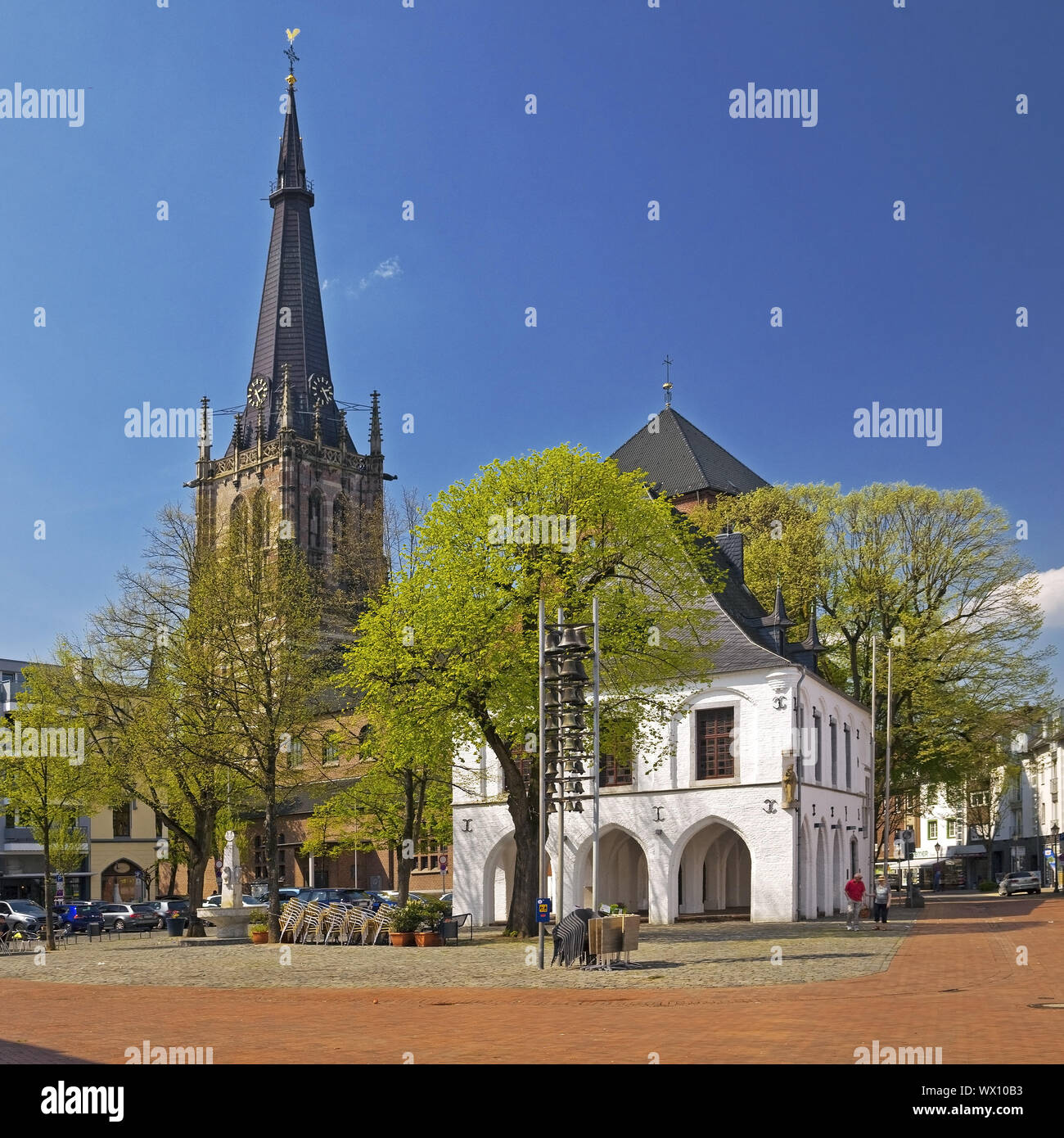 L'église St Lambertus, old town hall, Erkelenz, Bas-rhin, Nordrhein-Westfalen, Germany, Europe Banque D'Images