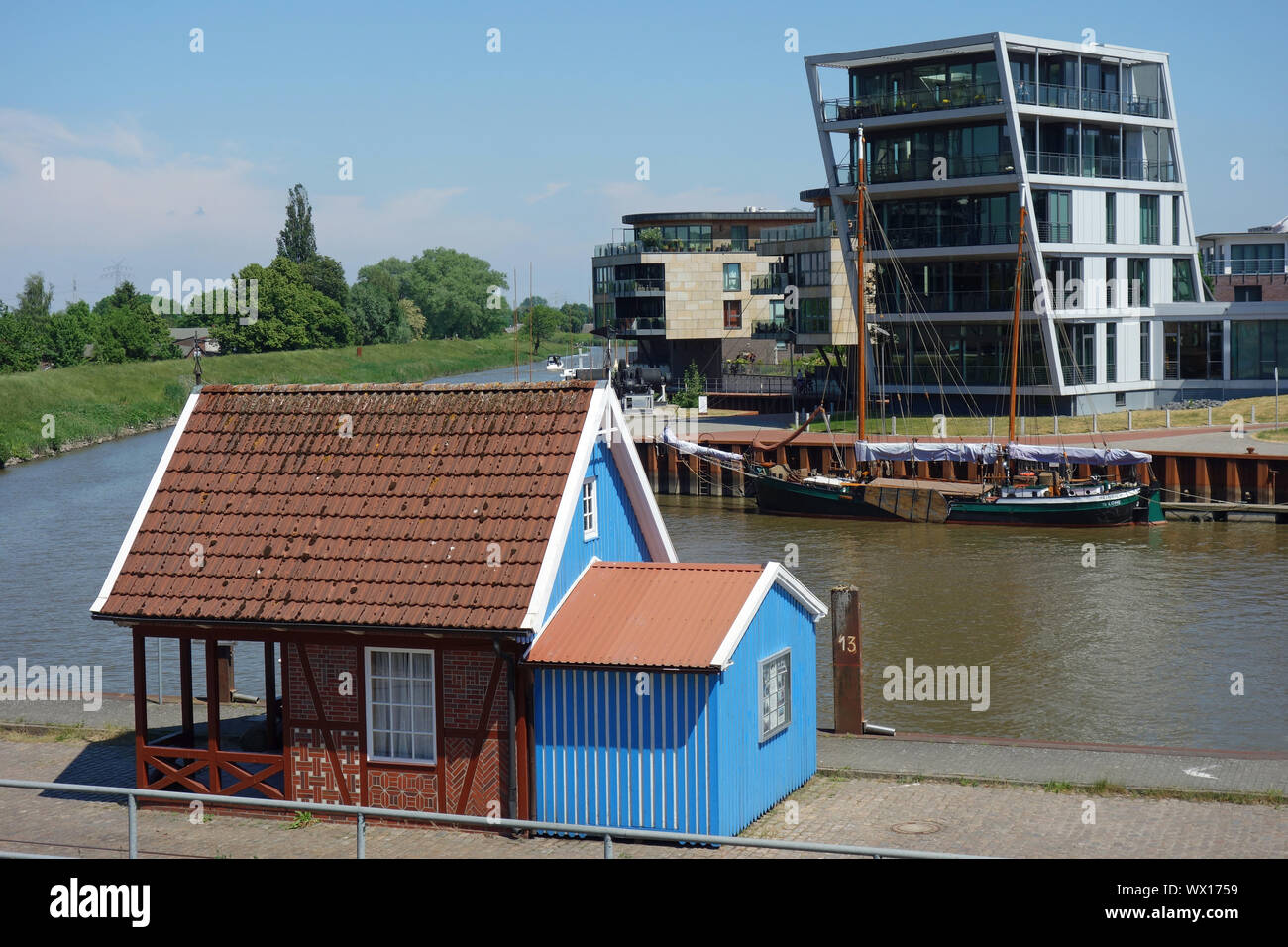 La vie moderne au port, à Stade Banque D'Images