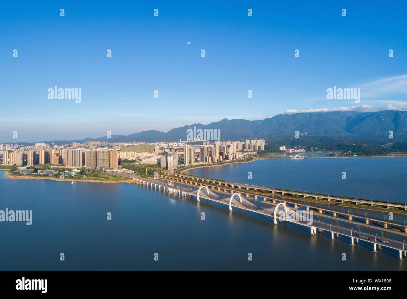 Paysage de la ville de Jiujiang Banque D'Images