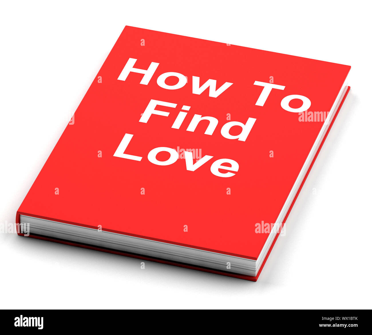 Livre rouge sur la façon de trouver l'amour Banque D'Images