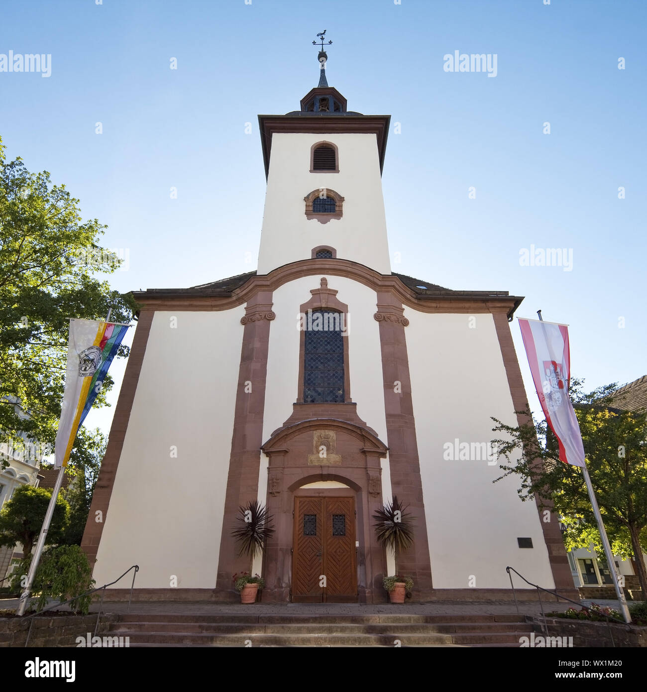 L'église Saint Nikolai, vieille ville, Hoexter, Weserbergland, Nordrhein-Westfalen, Germany, Europe Banque D'Images