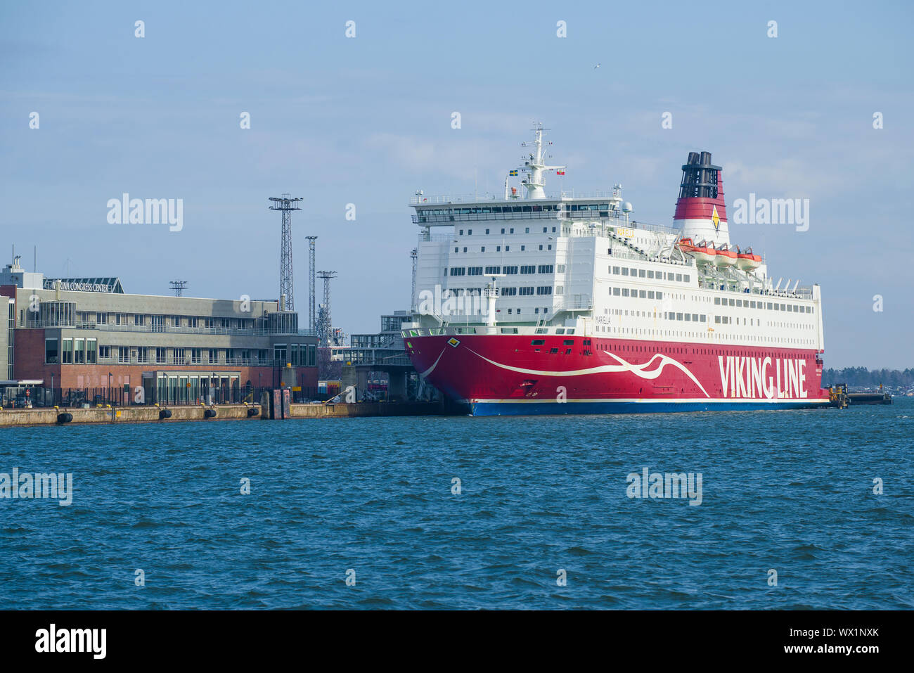 HELSINKI, FINLANDE - le 08 mars 2019 : Mariella croisière en mer à la ligne de ferry Viking terminal sur une journée ensoleillée Banque D'Images
