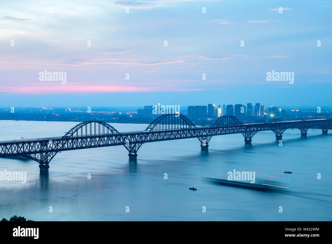 Pont de la rivière Yangtze jiujiang Banque D'Images