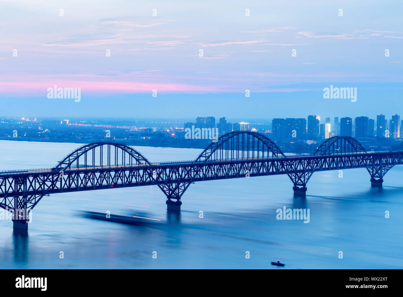 Pont de la rivière Yangtze jiujiang Banque D'Images