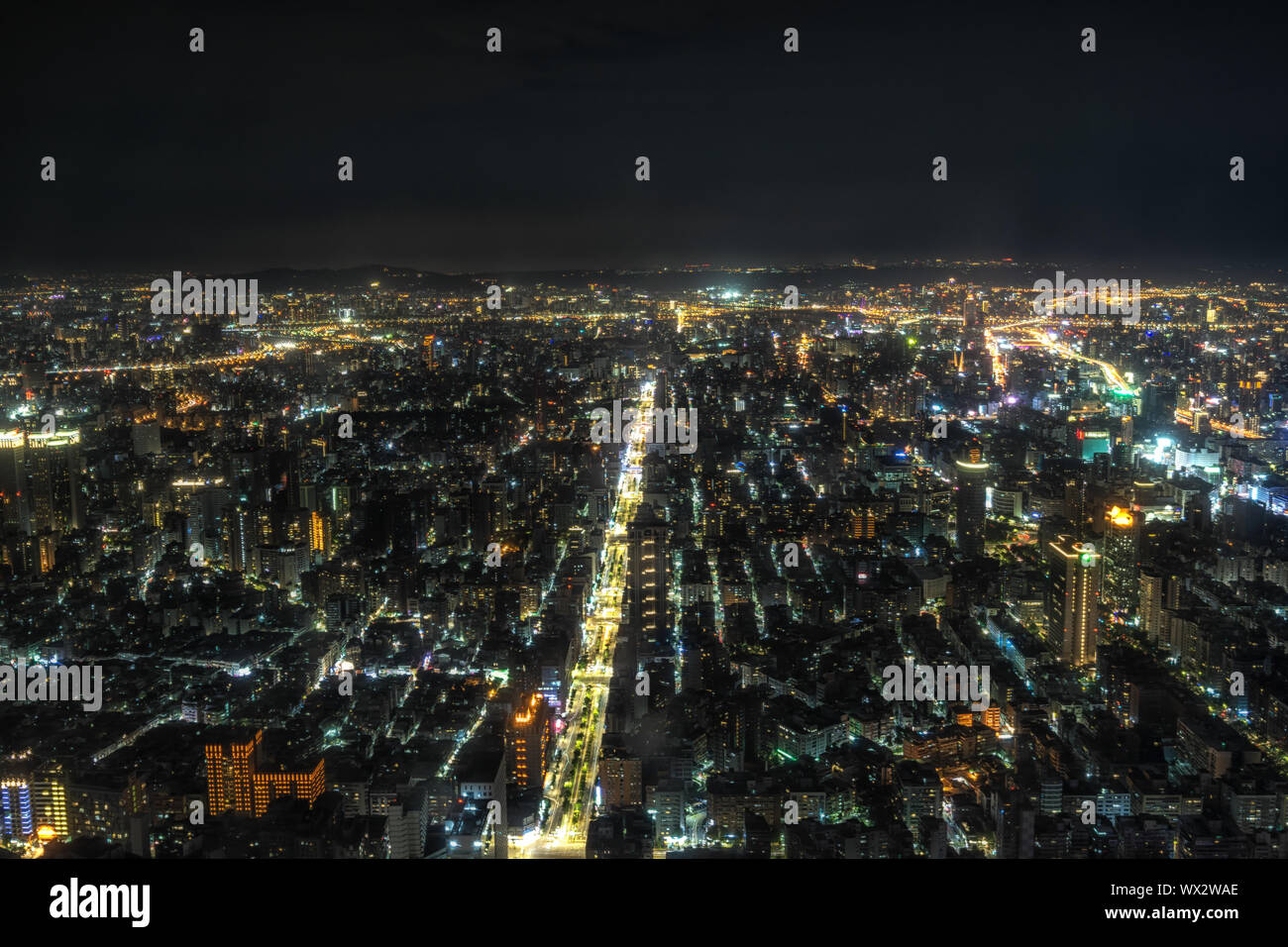 Vue de nuit de Taipei 101 Banque D'Images