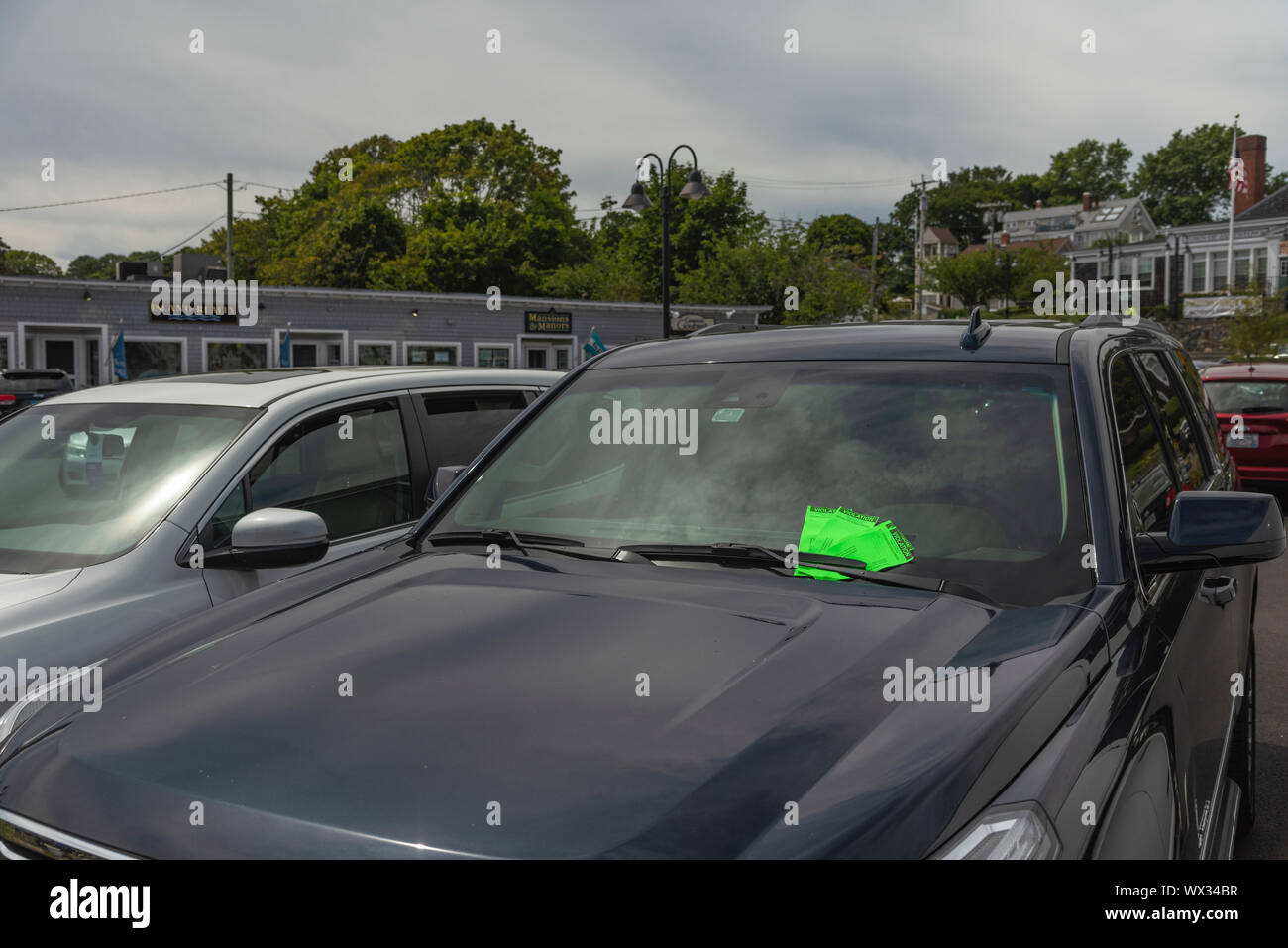 Ticket de parking Violation Jamestown, Rhode Island USA Banque D'Images