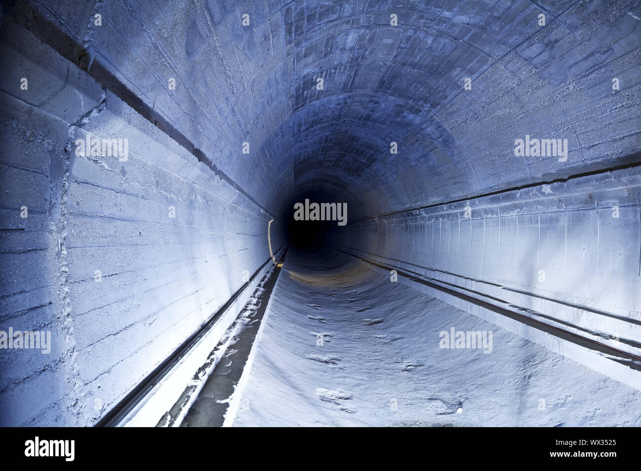 Tube tunnel éviscéré, bunker documentation plan du gouvernement, Bad Neuenahr-Ahrweiler, Rhineland-Palatina Banque D'Images