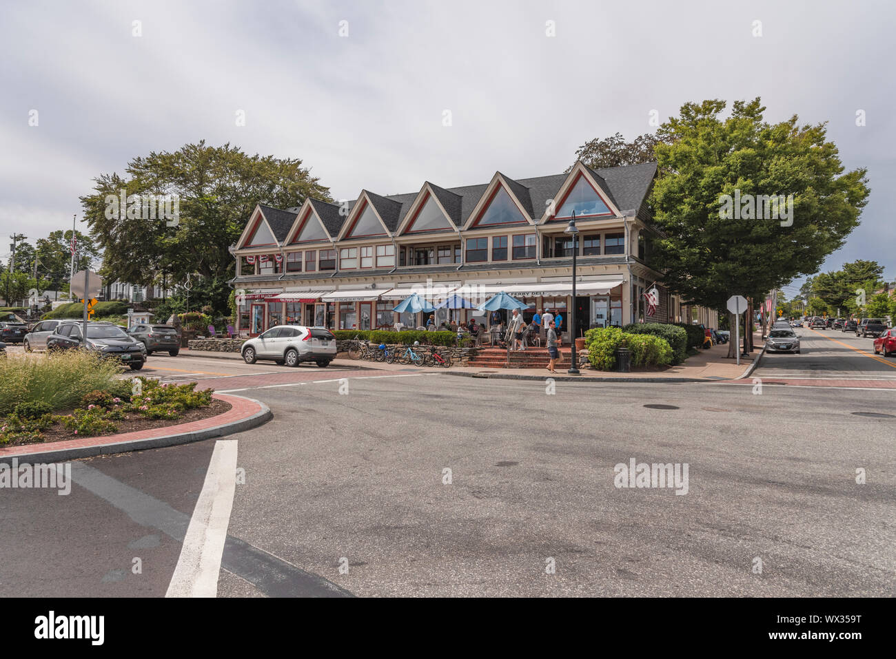 Jamestown, Rhode Island Town Center Banque D'Images