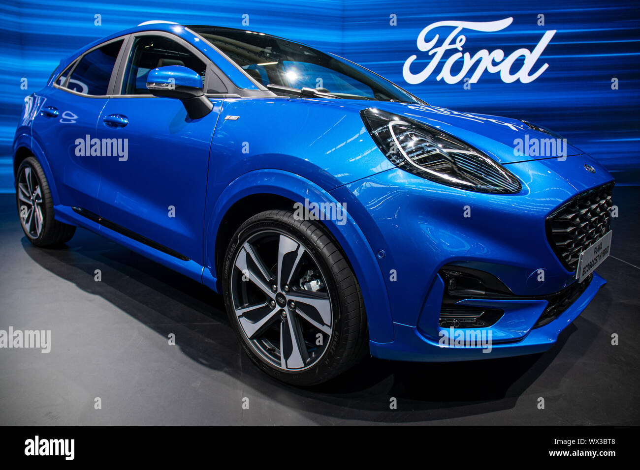 Francfort/Main, Allemagne. 10 Septembre, 2019. Salon International de l'Automobile de Francfort 2019, l'AIA, Internationale Automobil Ausstellung : Ford EcoBoost Puma crossover SUV hybride. Crédit : Christian Lademann Banque D'Images