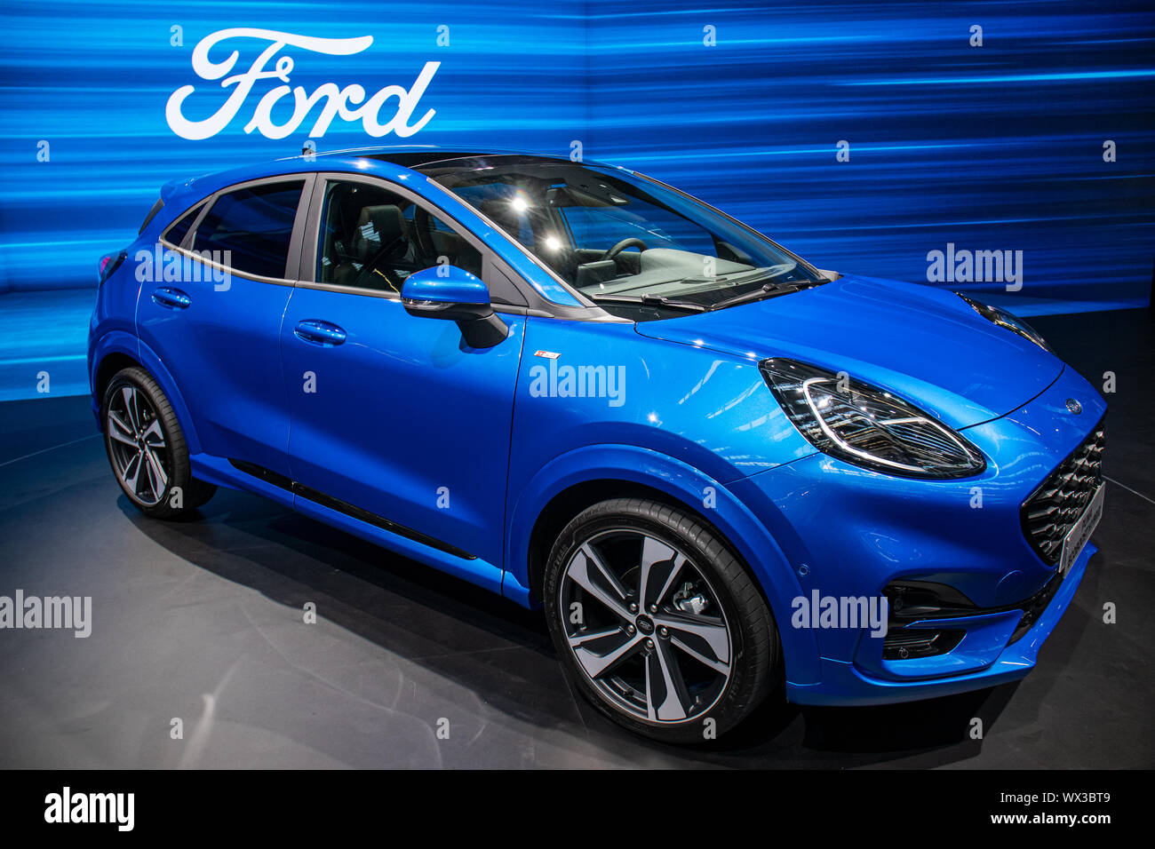 Francfort/Main, Allemagne. 10 Septembre, 2019. Salon International de l'Automobile de Francfort 2019, l'AIA, Internationale Automobil Ausstellung : Ford EcoBoost Puma crossover SUV hybride. Crédit : Christian Lademann Banque D'Images