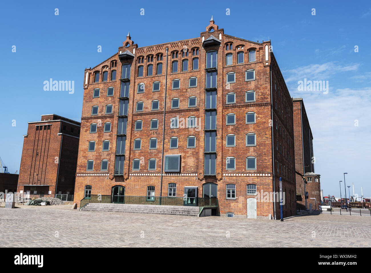 Maison magasin historique, vieux port, Wismar, Mecklembourg-Poméranie-Occidentale, Allemagne, Europe Banque D'Images