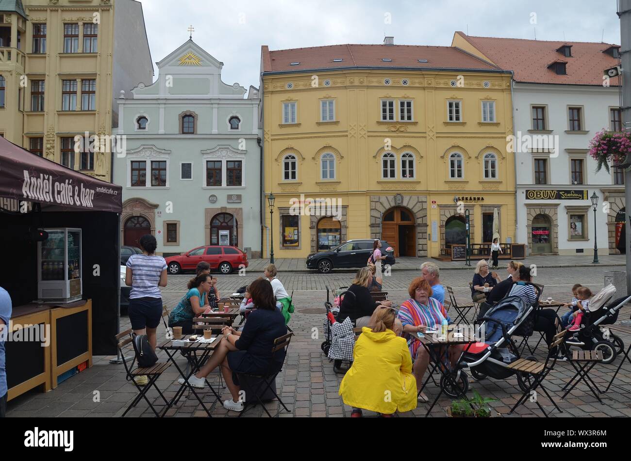 Pilsen (Plzen), Türkei : Markttag am Hauptplatz Banque D'Images