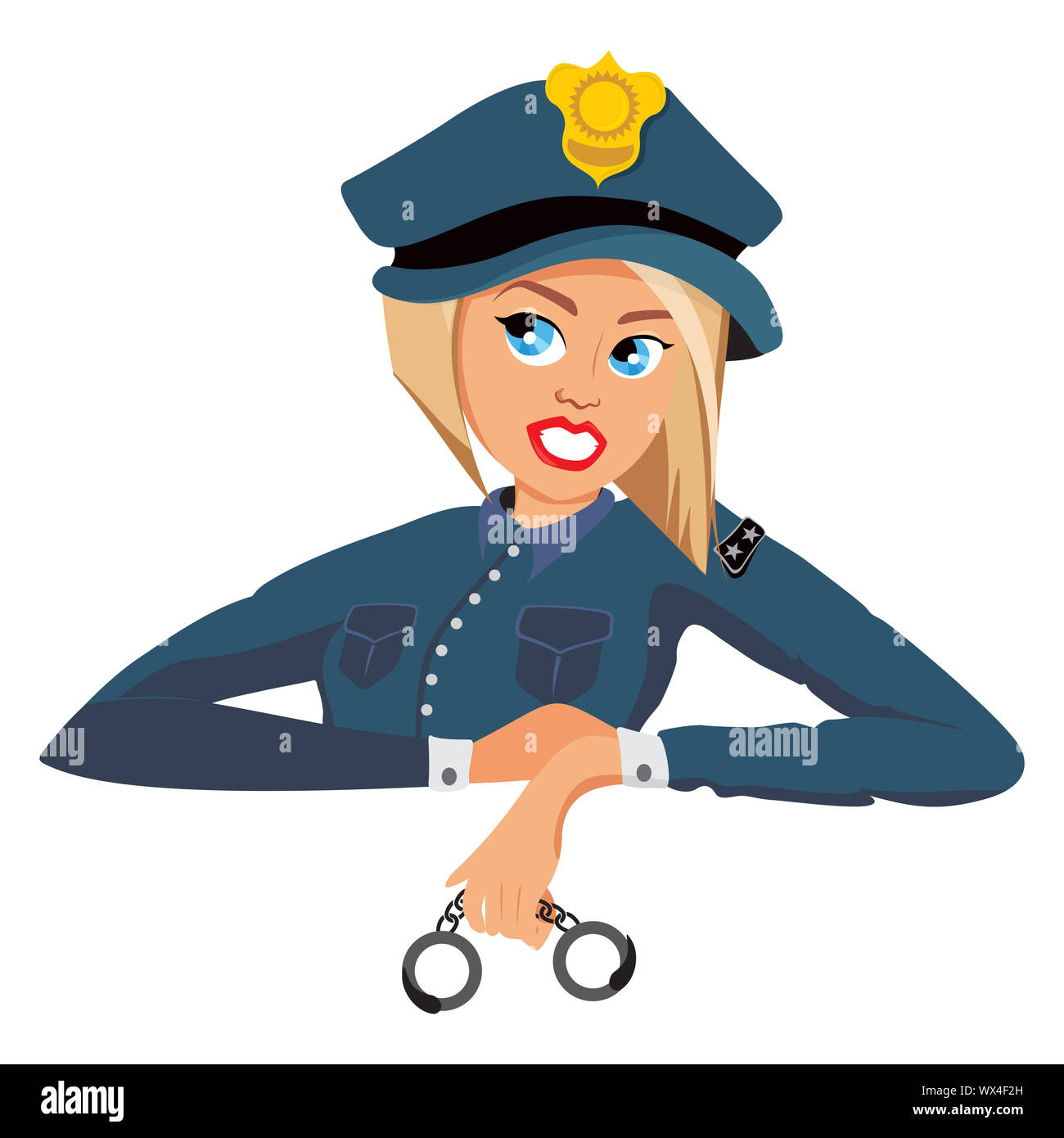 Femme policewoman Banque D'Images