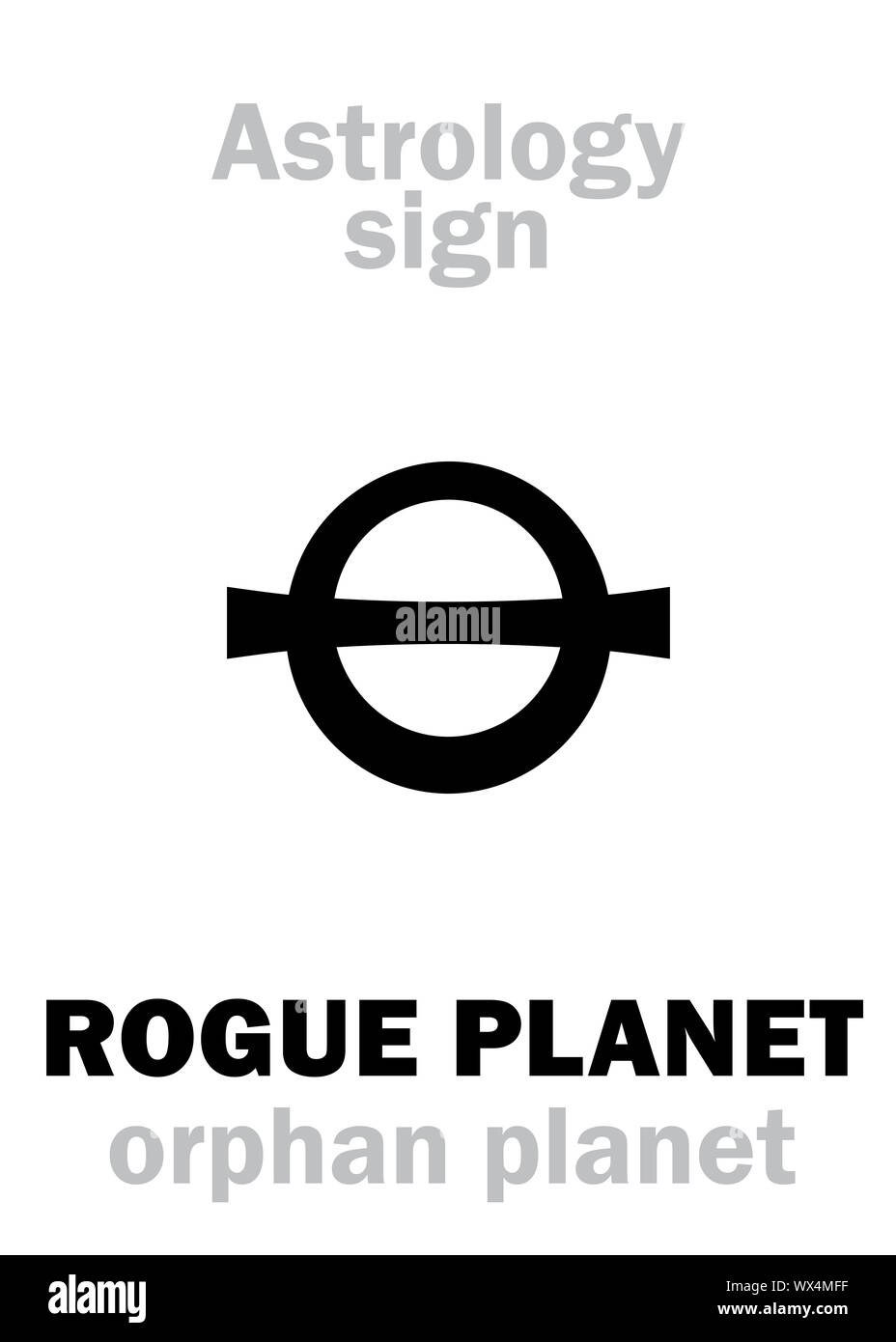 L'ASTROLOGIE : ROGUE PLANET (planète) orphelin Banque D'Images