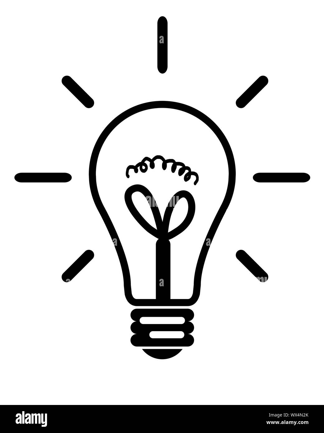 Ampoule Lumière sur un fond blanc Banque D'Images