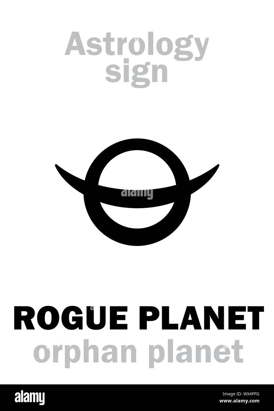 L'ASTROLOGIE : ROGUE PLANET (planète) orphelin Banque D'Images
