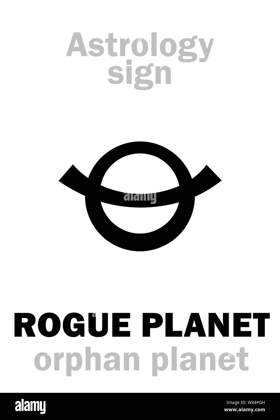 L'ASTROLOGIE : ROGUE PLANET (planète) orphelin Banque D'Images