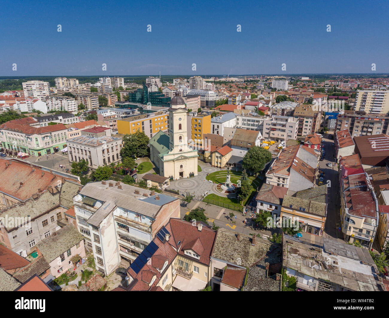 Vue aérienne de Lima, ville de Serbie Banque D'Images