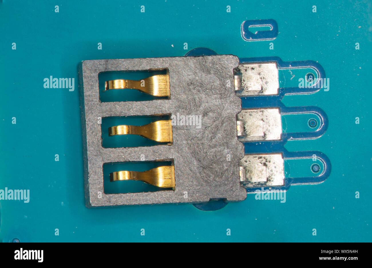 Les circuits électroniques bleu Banque D'Images