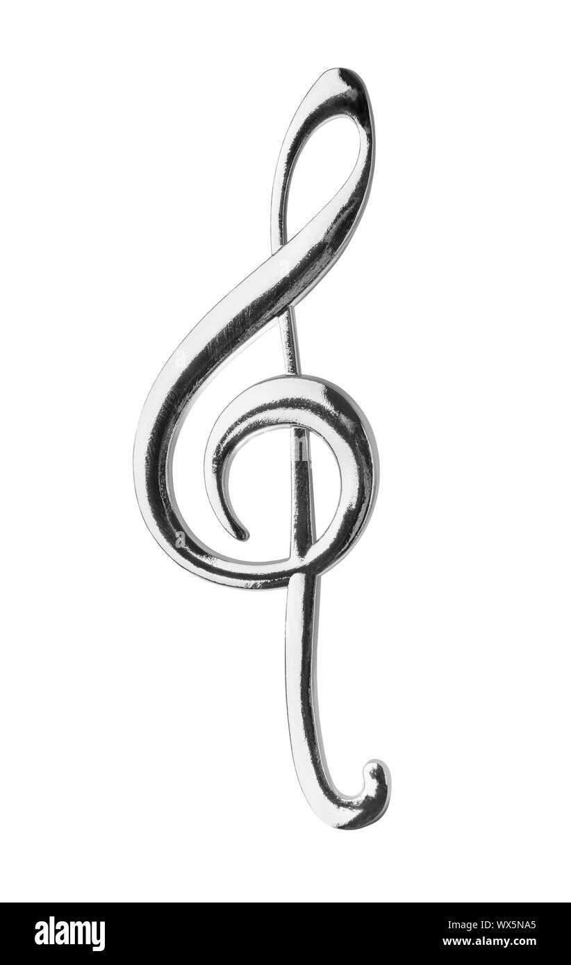 Clé de sol en métal Banque D'Images