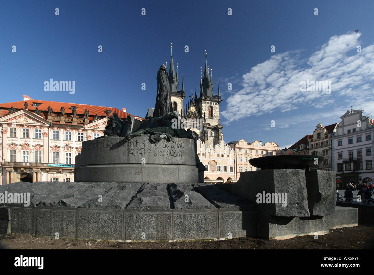 Mémorial de Jan Hus à Prague Banque D'Images