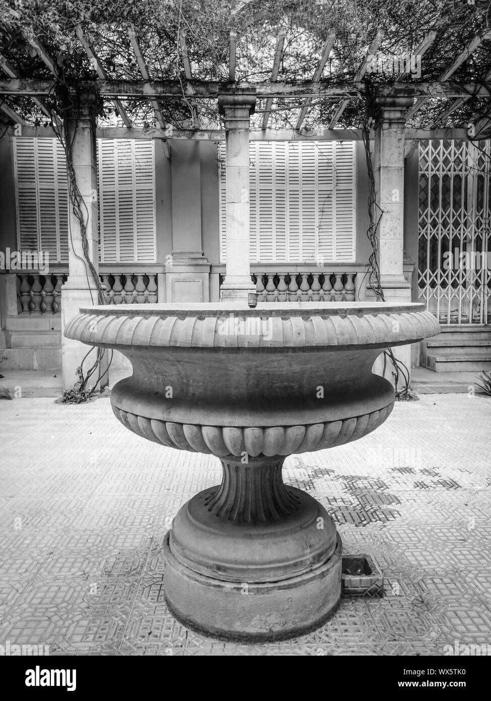Cochabamba - Bolivie, 13 août 2019 : La Fontaine dans le patio du Palais Portales Banque D'Images