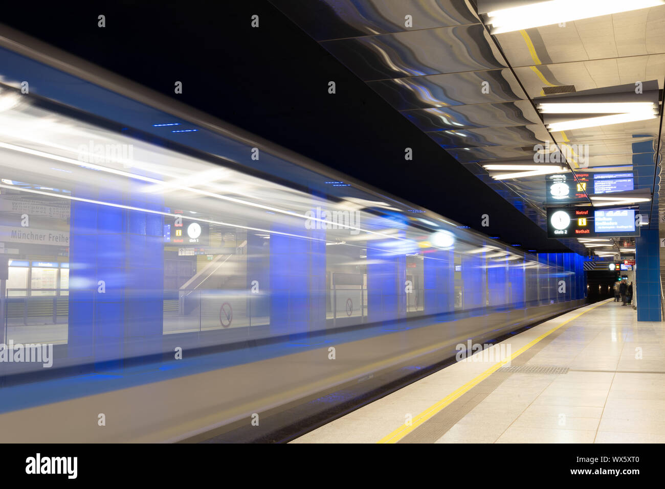La station de métro de Munich Münchener Freiheit 03, Bavière, Allemagne Banque D'Images