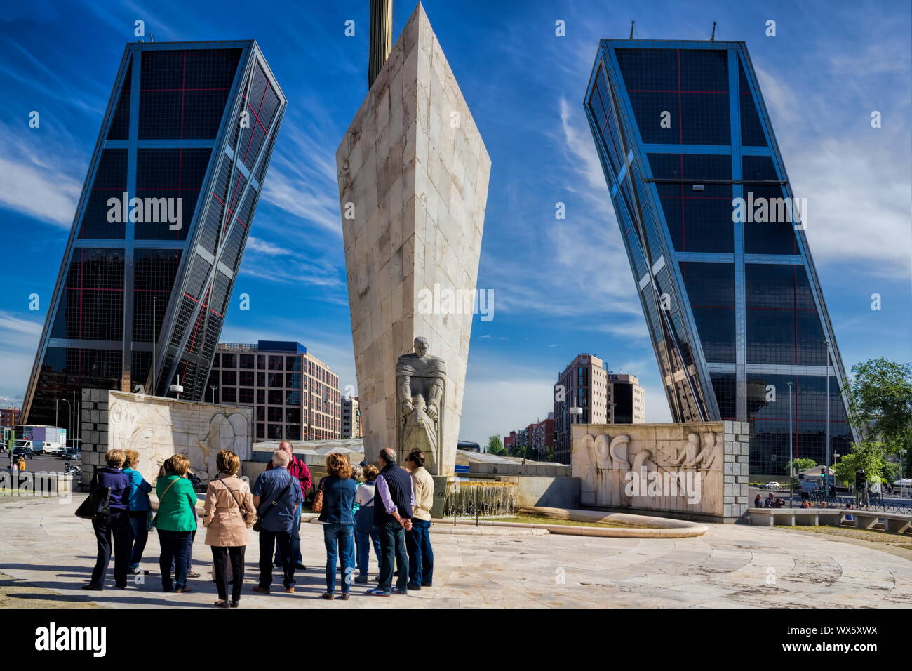 Madrid, Plaza de Castilla Banque D'Images