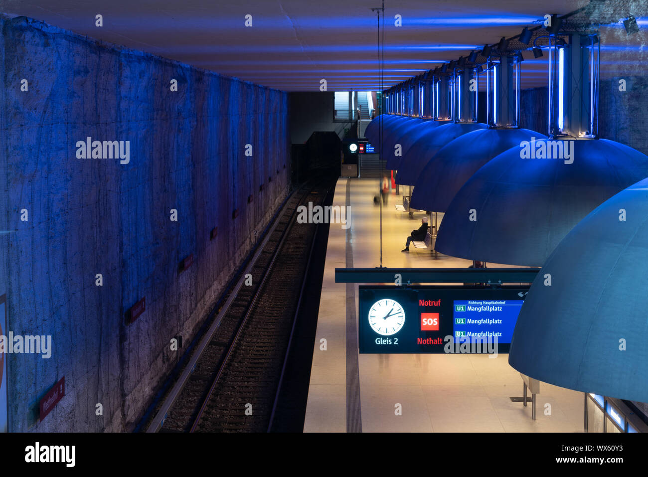 La station de métro de Munich Westfriedhof 03, Bavaria, Germany Banque D'Images
