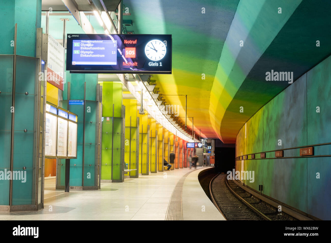 La station de métro Candidplatz 01 Munich, Bavière, Allemagne Banque D'Images