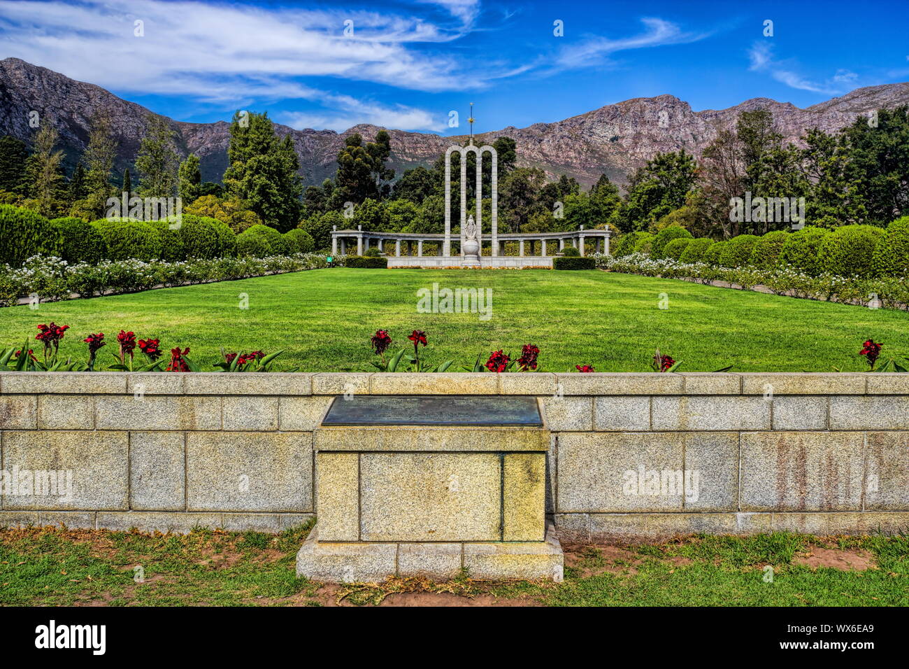 Franschhoek, Huguenot Monument Banque D'Images